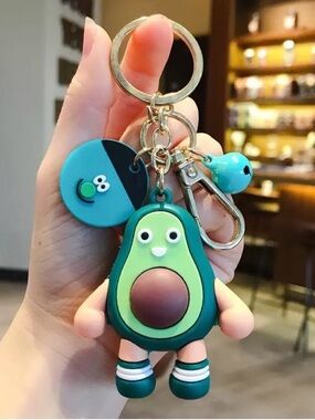 2 Pieces Cute Avocado Keychain